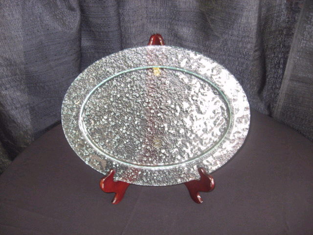 Rental store for FROSTED GLASS  OVAL PLATTER  12 X15.7 in Batesville MS