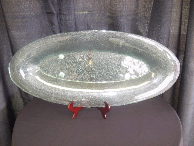 Rental store for FROSTED GLASS  OVAL PLATTER  20 X15 in Batesville MS