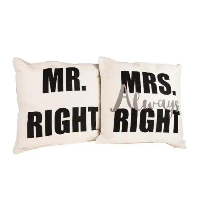 MR INCH RIGHT INCH AND MRS INCH ALWAYS RIGHT PILLOWS Rentals Batesville MS, Where to Rent MR