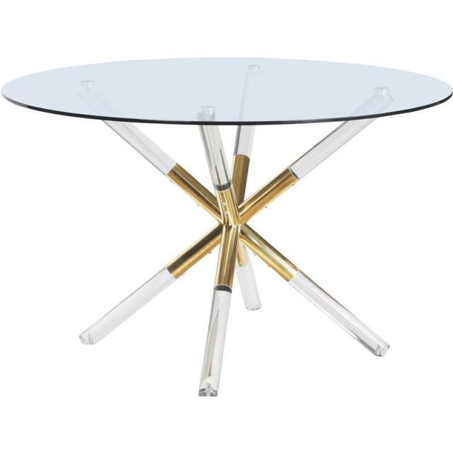 Rental store for ACRYLIC GOLD TRESSLE PEDESTAL TABLE in Batesville MS