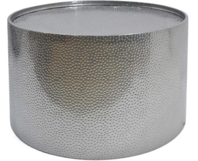 Rental store for SILVER DRUM COFFEE TABLE in Batesville MS